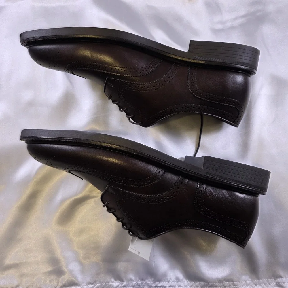 Polo Ralph Lauren Asher Wingtip Brown Leather Dress Shoes Size 11.5